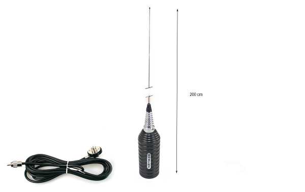 VORTEX-3000CAB-BODY LEMM Super-Antena Completa CB 27 Mhz. 200cm