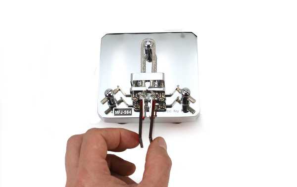 MFJ564 Telegraph paddle key MFJ chromed MORSE manipulator