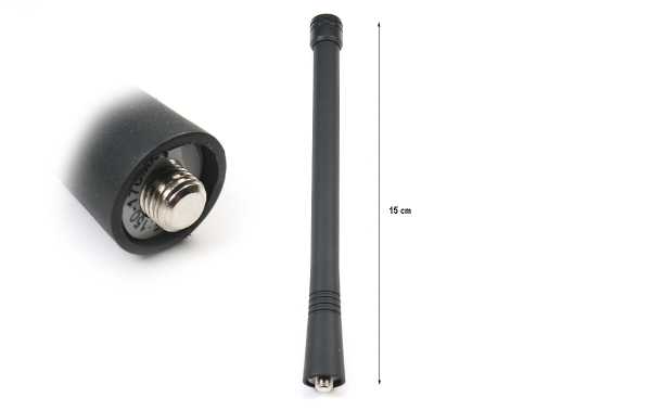 Uma antena equivalente para walkie-talkies Motorola GP88/GP300/320/340 VHF na frequência 150-170 MHz. Além disso, é aconselhável verificar a compatibilidade exata com o modelo do seu walkie-talkie antes de comprar para garantir que é o correto. antena ade