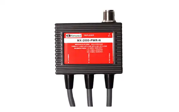 Conectores N Hembra: El triplexor está equipado con conectores N hembra en ambos extremos del cable. Los conectores N proporcionan una conexión segura y resistente a la interferencia electromagnética.