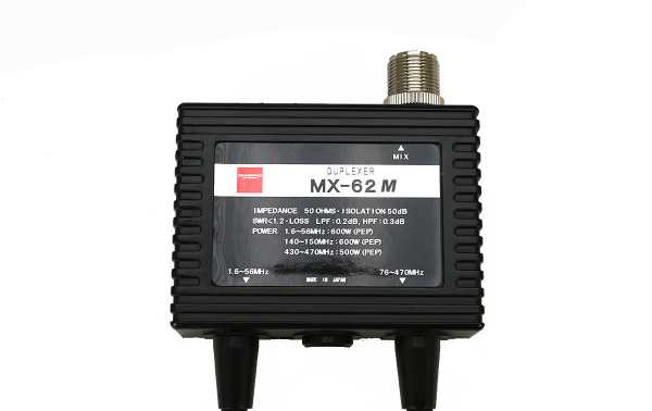 DIAMOND MX-62M DUPLEXER HF/VHF/UHF CON CAVI 1.6 ~ 56/144 ~ 150/400 ~ 460 MHz 