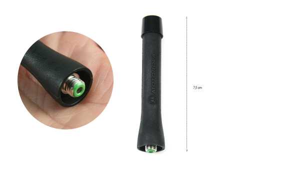 It is important to note that it is advisable to check the exact compatibility with your walkie-talkie model before purchasing to ensure that it is the correct antenna for your equipment. Additionally, the Motorola Thread type connector indicates that it i