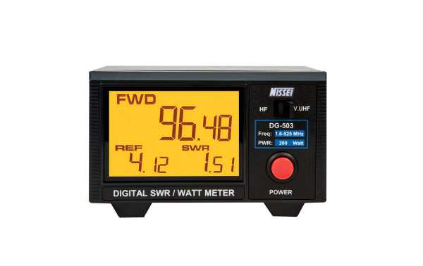 NISSEI DG-503 SWR DIGITAL + 200W HF / VHF / UHF Wattímetro