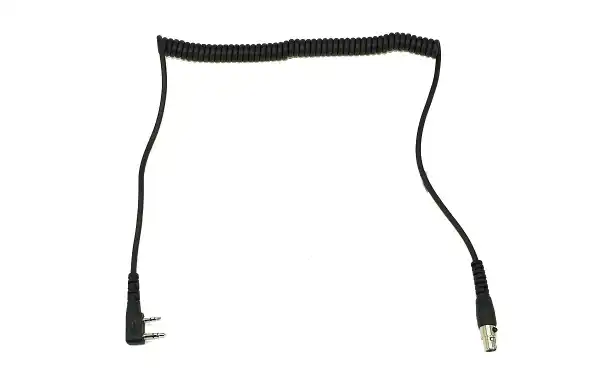 NPE-100K Cable con conector Kenwood dos pins y conector tipo Peltor para walkie talkies Kenwood compatible con Peltor Flex Headset, Peltor OraTac Peltor FMT120 y WS5 Adapte