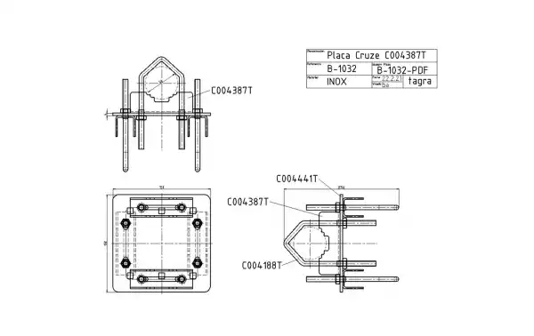 Equipped with claws designed for 55mm masts, this mount ensures a secure and stable hold. In addition, it has an 8 mm thread that facilitates installation and ensures proper fixation of the equipment.