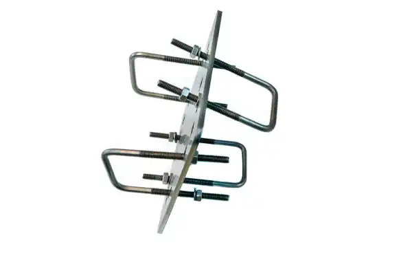 TAGRA P-1035 Double mast support, double horizontal/vertical position, rectangular claws for mast 45 mm thread 6 m