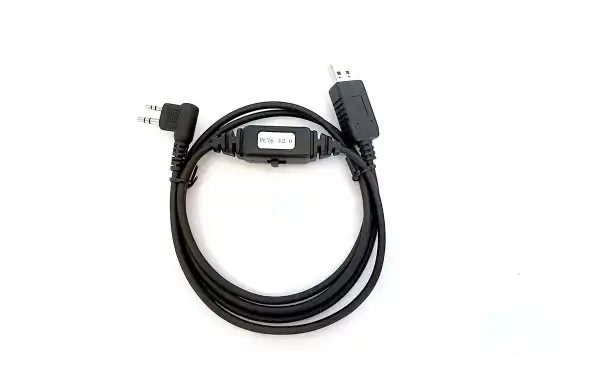 The Hytera PC76 is a programming cable designed for Hytera portable radios. It allows you to connect a computer's USB Type-A port to the radio's 2-pin connector, simplifying configuration, firmware updates, and equipment maintenance.