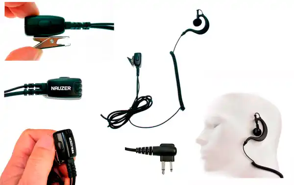 NAUZER PIN-29-M Pinganillo para MOTOROLA GP300, CP040 , P100, DP-1400