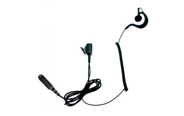 Microfone de ouvido PIN29M8 NAUZER para MOTOROLA DP2000, DP2400, DP2600