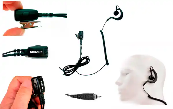 PIN-29-M9 NAUZER Micro-Earphone PTT for MOTOROLA SL1600 walkies