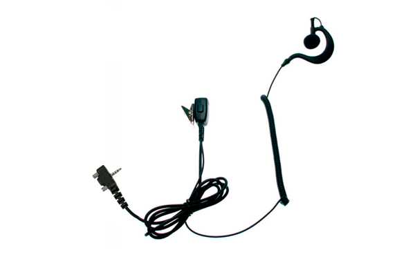 NAUZER PIN29Y2 Micro - Fone de ouvido com protetor auricular encaracolado com PTT
