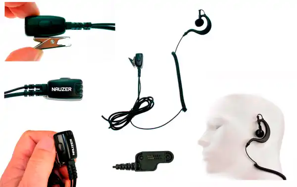 PIN29Y3 NAUZER Micro-Headset Curly Earmuff VERTEX - VX600/800/900