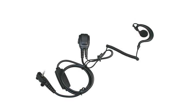 NAUZER PIN339-FTA Micro-Curly earmuff headset with PTT for YAESU Aviation series. Valid for left or right ear. Compatible with FTA-250L, FTA-450L, FTA-550L, FTA-750L handheld walkies