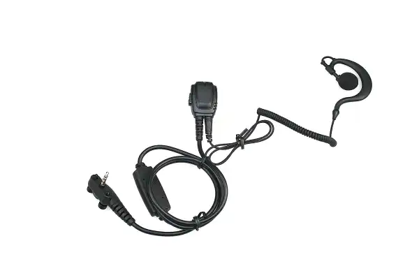 NAUZER PIN339-FTA Micro- Auricular orejera rizado con PTT para YAESU serie Aviacion. Valido para oreja Izquierda o derecha. Compatible con walkies portátiles FTA-250L, FTA-450L, FTA-550L, FTA-750L