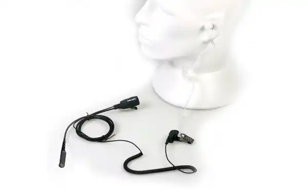Tubular type micro-headphone. PTT. For TAIT walkies
