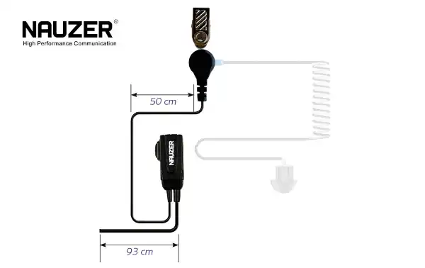 PIN39-K5 NAUZER Micro Auricular tubular para TK3601 KENWOOD