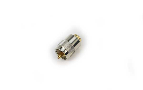 PL259 GOLD LONG GOLD-plated PL MALE connector with TEFLON insulation