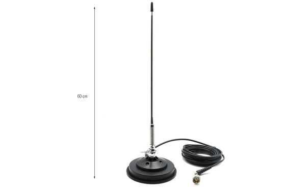 MAAS PM 27-1 CB Antenne magnétique CB 27 Mhz. avec ressort, 60 cm