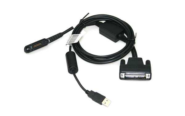The Motorola PMKN4231 cable is an essential tool designed for testing, adjustment and programming of Motorola R7 and R7A series walkies. This cable provides a secure connection between the walkie and the programming equipment, facilitating maintenance, ad