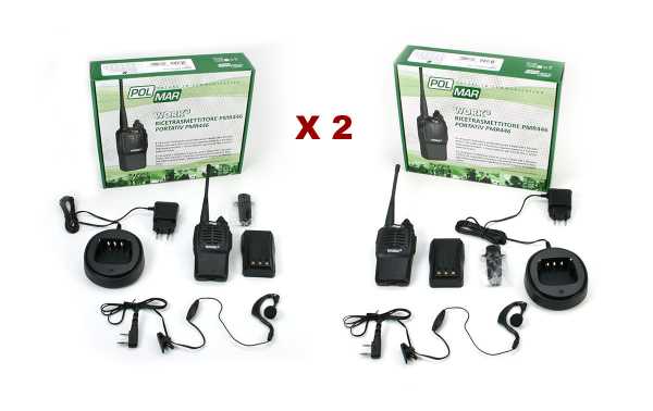 POLMAR WORK III V77 KIT2 Walkie uso libre pareja de walkies