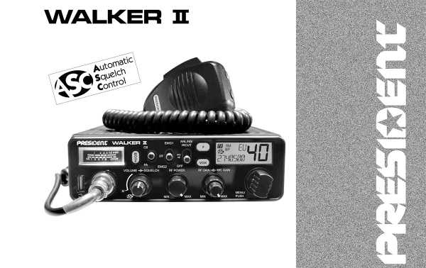 Presidente Walker -II-ASC AM / FM estação 40 canais CB 27 Mhz