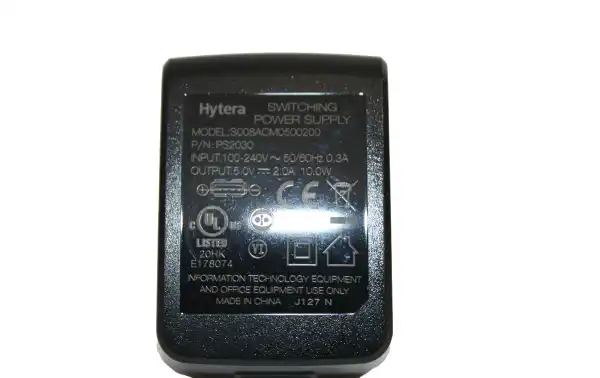 Adaptador de parede HYTERA PS2030 230 VCA para USB 5 VCC 2 A.