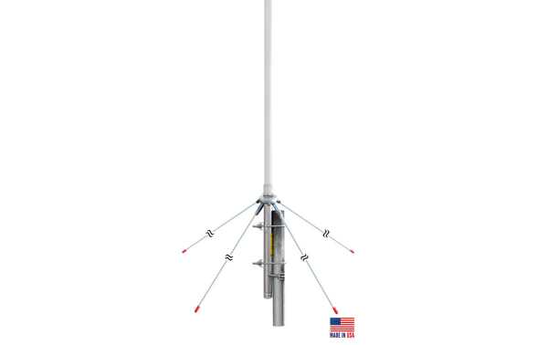 PROCOMM PT-99 GPK1 27 Mhz CB fiber base antenna. 5.65 meters + radial