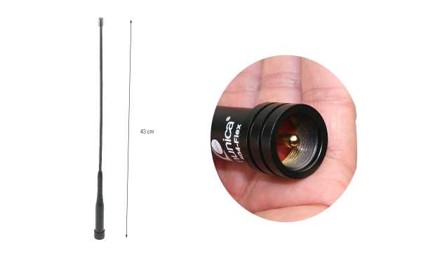 430mm Length: With a length of 430mm, this antenna is moderate in size and flexible, making it easy to install on vehicles or other locations where a flexible antenna is needed.