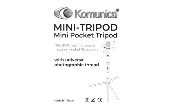 KOMUNICA PWR-MINI-TRIPOD Mini trípode de bolsillo con rosca universal 