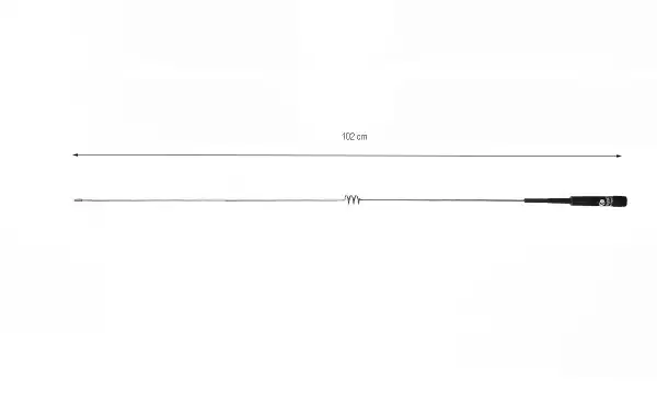PWR-NR-770-HB Antenne double bande noire 144/430 Mhz. Longueur 102 cm