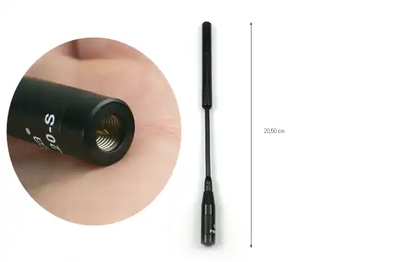 Rango de Frecuencia: La antena está diseñada para operar en el rango de frecuencia de 144/430 MHz, lo que cubre las bandas de VHF y UHF. Estas bandas son comunes en comunicaciones de radioaficionados, radios de dos vías y otros dispositivos similares.