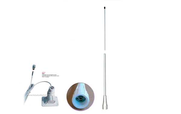 QUICK-150-VHF MIRMIDON Marine Marine Antenna Fiberglass VHF 156-162 Mhz. 6 dB. 2.5 mts antenna length.