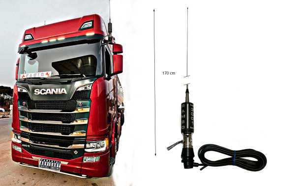 Antenne CB LEMMRAMBO 27 Mhz Longueur d�antenne 170 cm