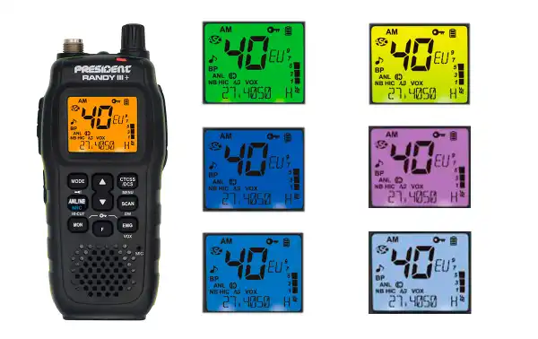 RANDY-III PLUS PRESIDENT Talkie-walkie portable AM/FM CB 27 Batterie 2100 mAh