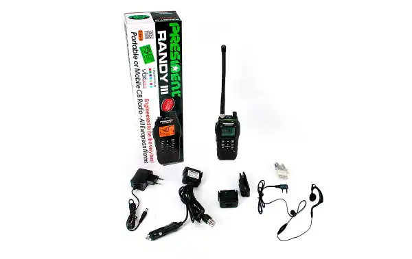 RANDY-III Kit maleta PRESIDENT Portatil AM/FM walkie CB 27 