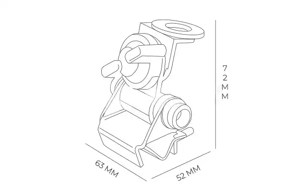 RB-300-B de Komunica es un soporte de antena ajustable y giratorio diseñado para montaje en el retrovisor o barra de riel de un vehículo. Su capacidad para girar 360 grados y su capacidad de anclaje sólido al chasis del vehículo son características import