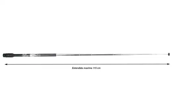 Antena telescopica Original para escaner Frecuencias 70 - 300 Mhz. con conector BNC, longitud extendida 115 cm. Valida para transmitir en 144-430 Mhz 