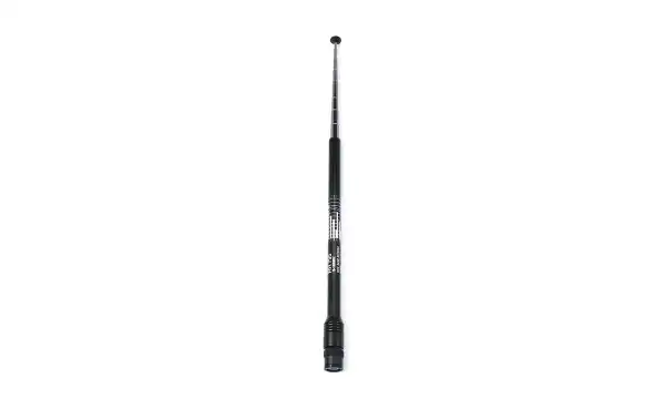 Antena telescopica Original para escaner Frecuencias 70 - 300 Mhz. con conector BNC, longitud extendida 115 cm. Valida para transmitir en 144-430 Mhz 