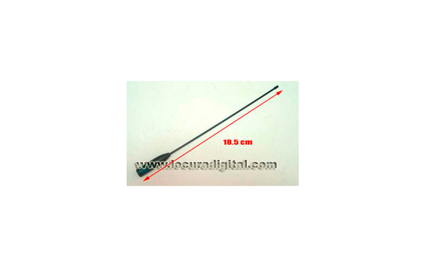 SRH-519-HOX HOXIN Antena para walkie doble banda 144-430 Mhz.  Longitud 18.5 cms. 