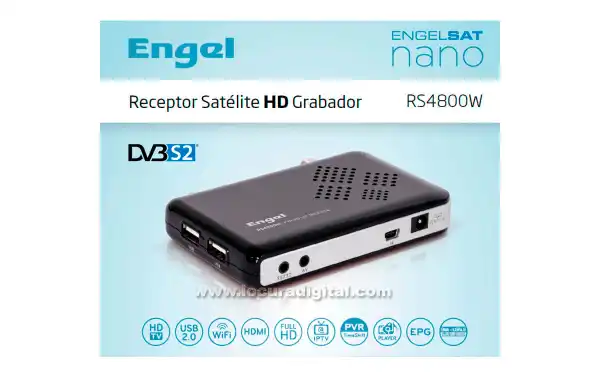 RÉCEPTEUR SATELLITE NANO RS4800W ENGEL WIFI, FULLHD, IPTV