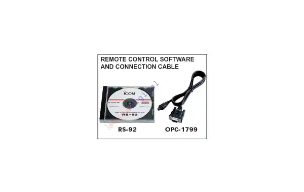 RS-92 Software de IC-E92D Incluye OPC-1799 ICOM