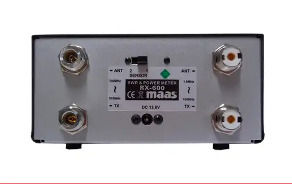RX-600 MAAS Crossed Needle Meter ROE / Watimetro de 0,5 entrada mínima. Escala de medição de 30/300 / 3KW watts. Válido para frequências 1,8-160-140-525 Mhz