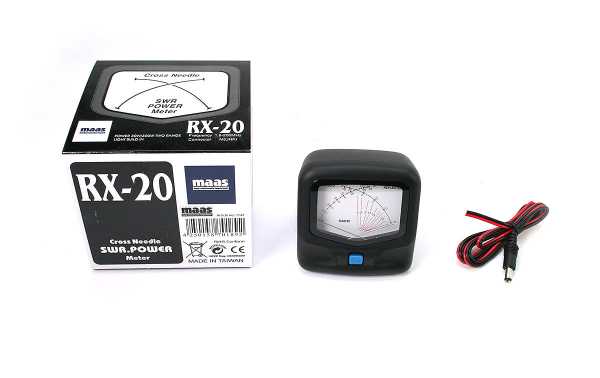 RX20 MAAS SWR Meter - WATIMETER 1.8 - 200 Mhz. 300 watts Double Needle