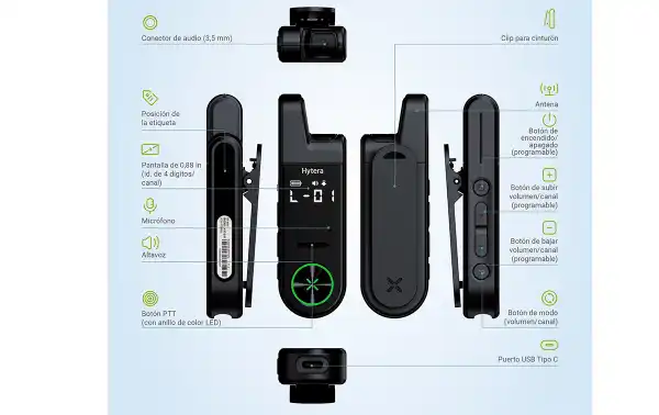 HYT S10 PMR446 walkie de uso Hytera PMR446