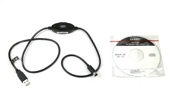 O cabo SCU-20 é um cabo de dados USB projetado para uso com rádios da marca Yaesu, em particular os modelos Yaesu FTM-100DE e FTM-400DE. Este cabo permite a conexão entre o rádio e um dispositivo com porta USB, como um computador, para realizar diversas f