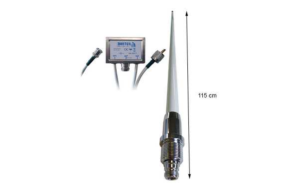 MIRMIDON SEA120VHFGPS Antenne marine VHF-AIS-GPS, fibre de verre avec