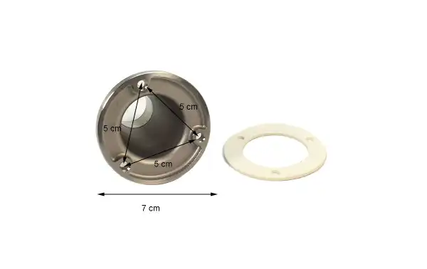 MIRMIDON SEA120VHFGPS Antena marina VHF-AIS-GPS, fibra vidrio con duplexor GPS y VHF conector antena N hembra + Soporte SEAFIX18