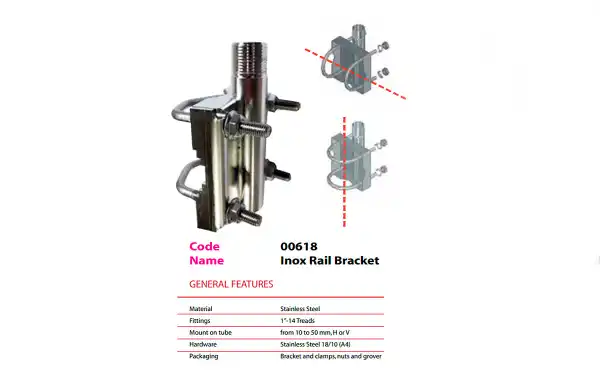This bracket provides a robust and durable solution for securing various items on masts in that size range. Its stainless steel construction ensures corrosion resistance and durability in marine environments or other adverse conditions.