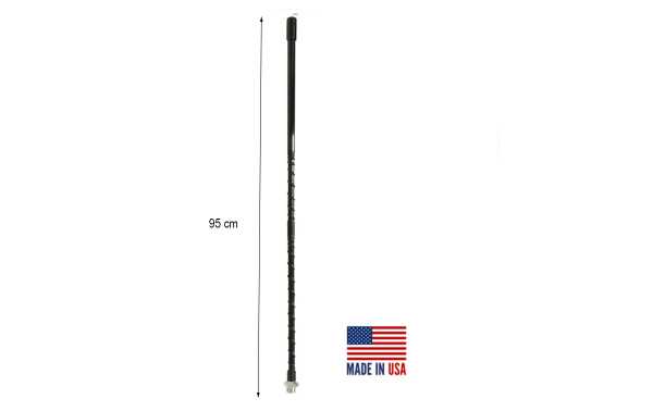 PROCOMM SF3-B Antena rosca 3/8 vehiculo radiante CB27 Longitud 95 cm