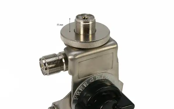 SIRIO SO-239 Angular Connector PL Female - PL Female to support.